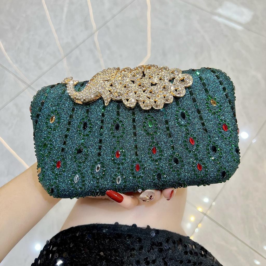 Bolso de Mano de Noche con Pedrería para Damas - Bolso Cruzado con Fragancia Estilo Francés - Bolso de Hombro Moderno