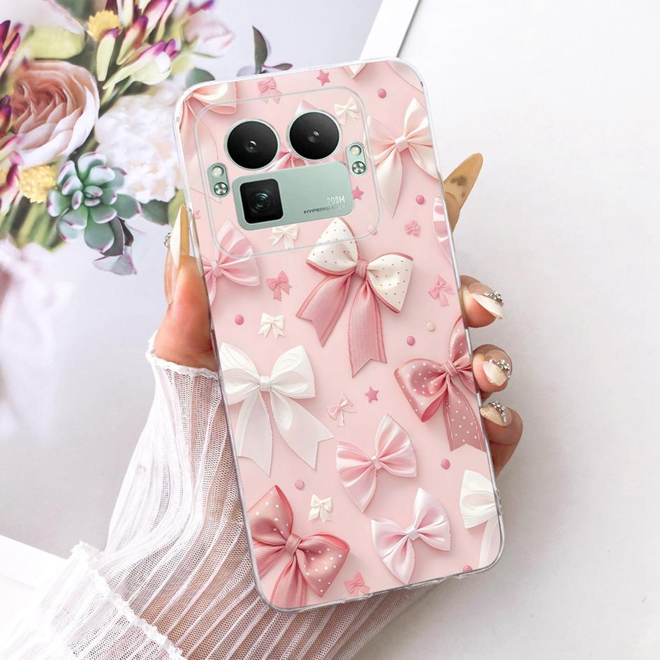 For Realme GT8 Pro 2025 Case RMX5210 Popular Flower Bowknot Soft Slim Silicone Back Cover For Realme GT 8 GT8 RealmeGT8 5G Coque