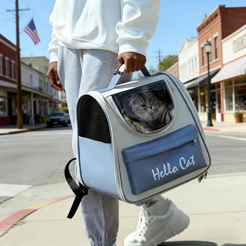 Pet windproof outdoor travel backpack suitable for cats and small pets, easy to carry, with soft padding, can be worn on both shoulders or as a