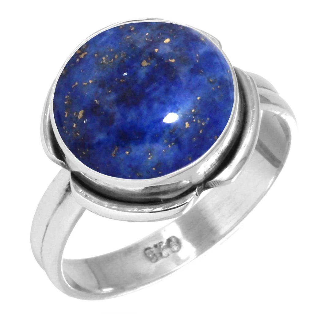 925 Sterling Silver Ring Women Gemstone Handmade Jewelry Mothers' Day Gift Blue Green Purple Copper Turquoise Freshwater Pearl Lapis MOP Fashion