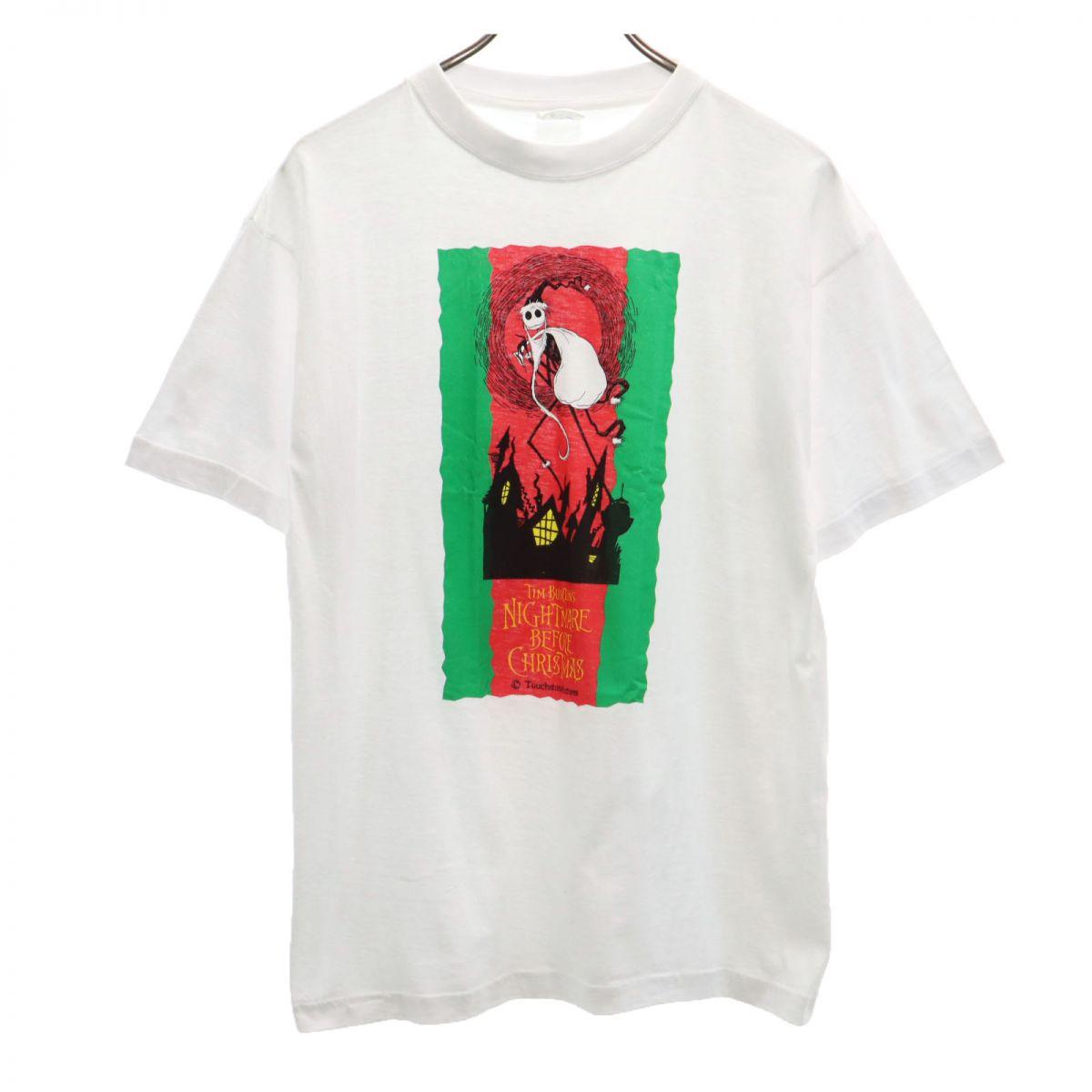 

SEGA 90-х Старый Кошмар перед Рождеством Футболка с коротким рукавом Белая система Мужская Б/у