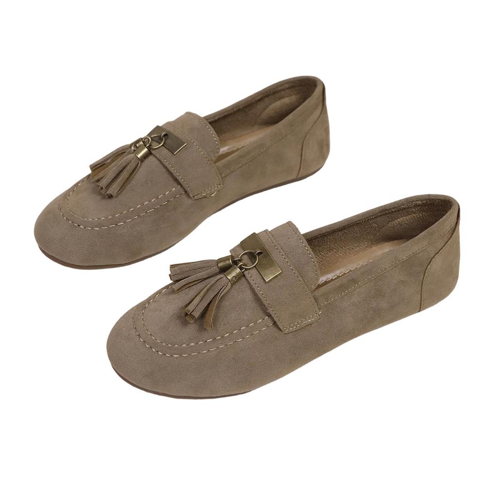 Women's Plus Size Round Toe Casual Loafer Shoes for Everyday Wear