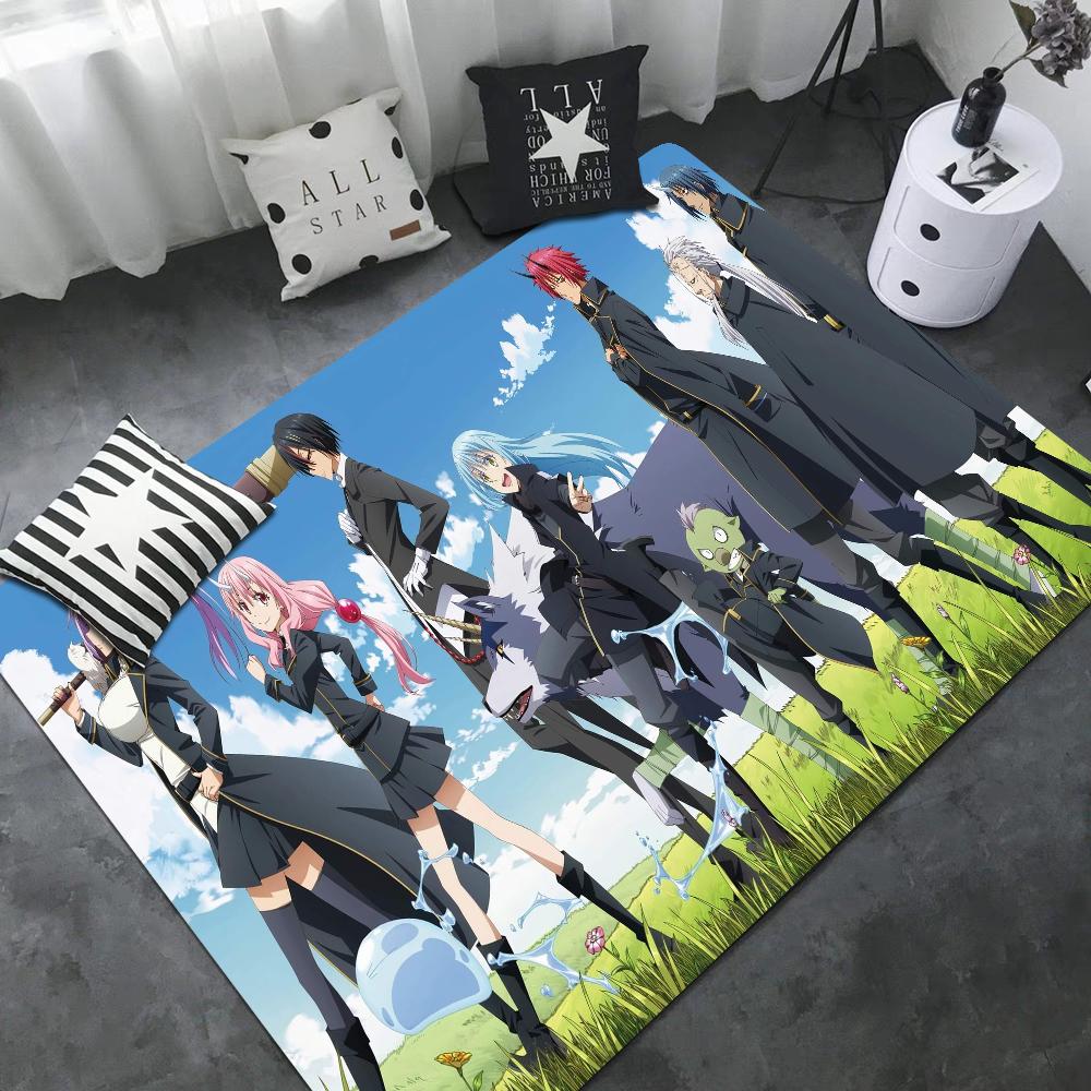 Ich wurde als Schleim wiedergeboren Anime Bodenteppich Nordischer Stil Heim Fußmatte Badezimmer-WC Matten Schlafzimmer Hotel Dekor Matte