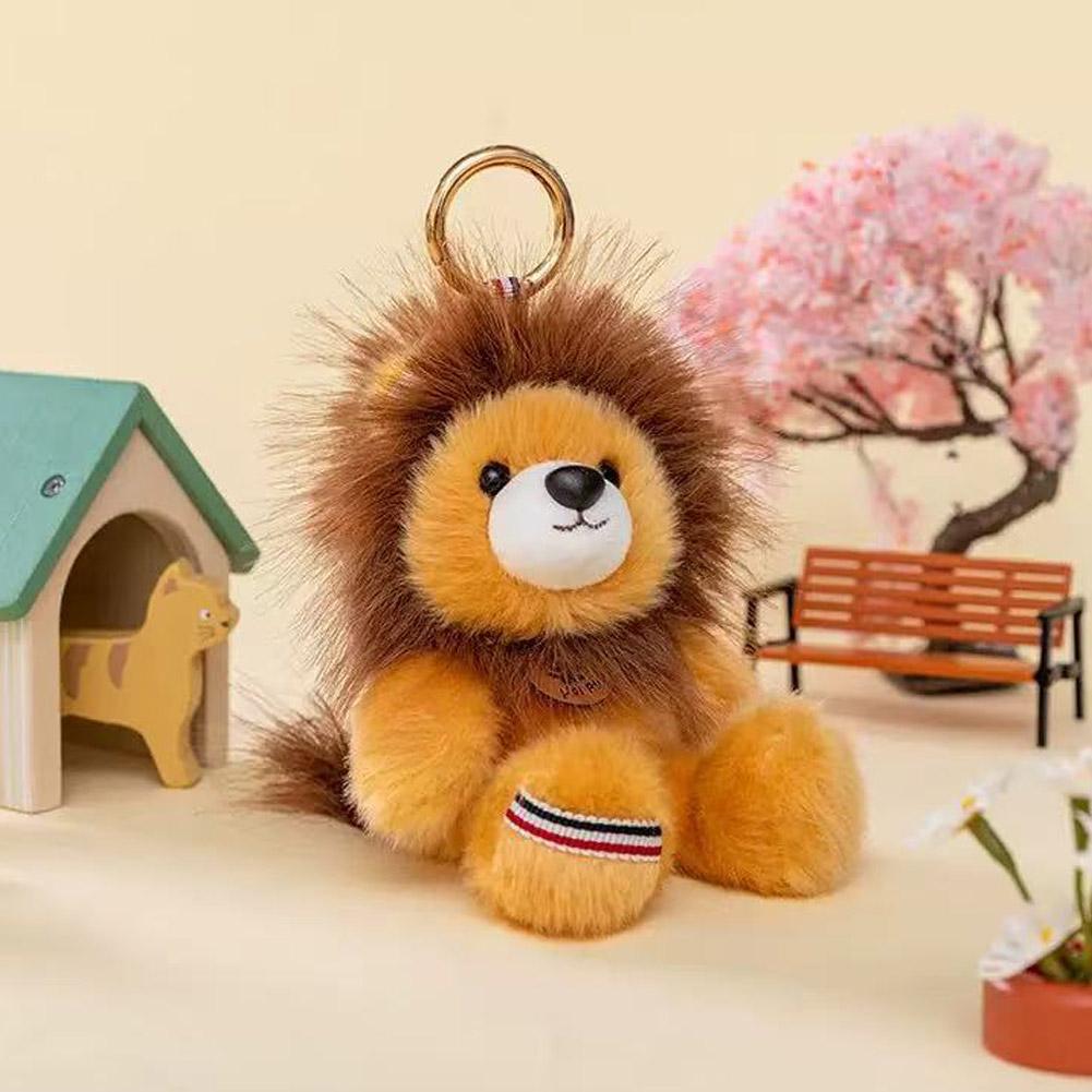 Portachiavi Animale Peluche Kawaii Carino Mini Gatto Leone Coccodrillo Asino Ciondolo Giocattolo Bambola Cartone Animato Fascino Borsa Portachiavi Auto Regalo per Bambini