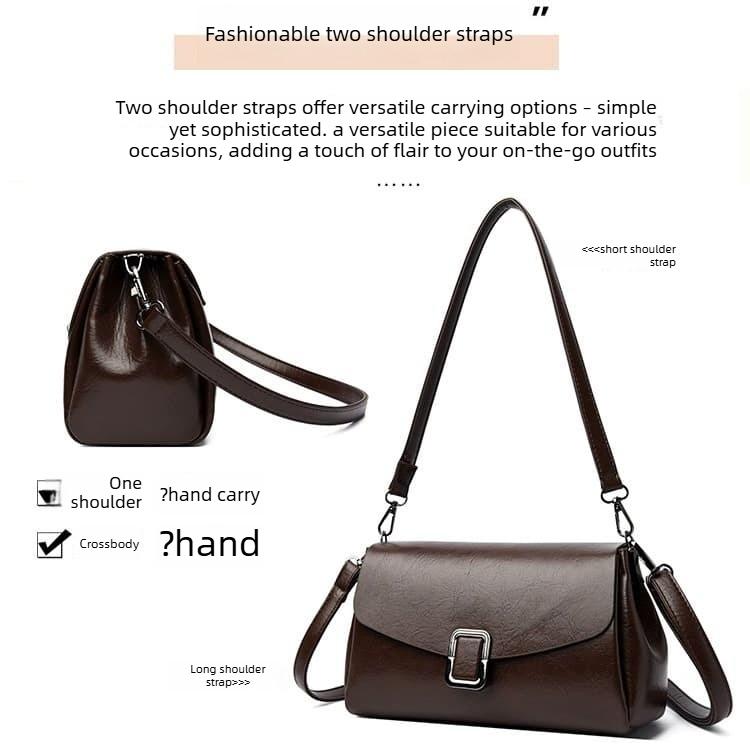 Metal Lock Crossbody Bag Women's Shoulder Bag