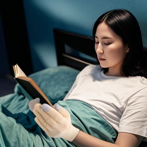 DONFRI 5-Pair Cotton Sleep Gloves, Moisturizing Hand Care Gloves for Men, Smartphone Compatible, Nighttime Use for Chapped Skin, Scratching, and Atopi