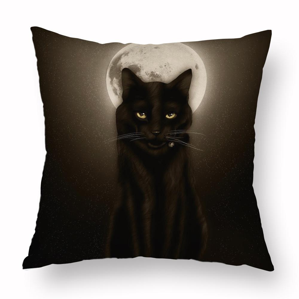 Flower Fox Pillowcase Cushion Animal skull Print Sofa Soft Pillowcase Retro Living Room Bedroom Home Decor Pillowcase