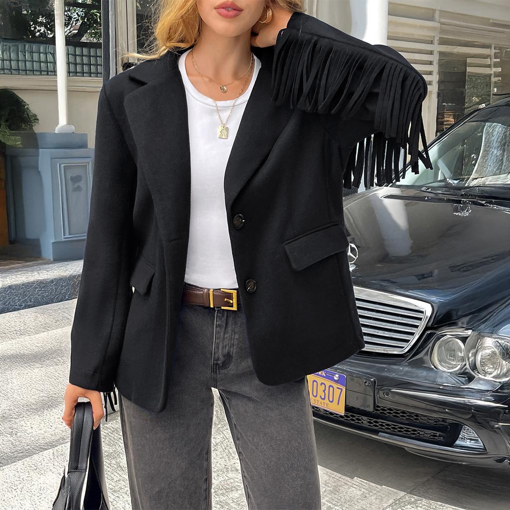 Elegant Retro Long-sleeved Jacket for Women 2025 Autumn and Winter