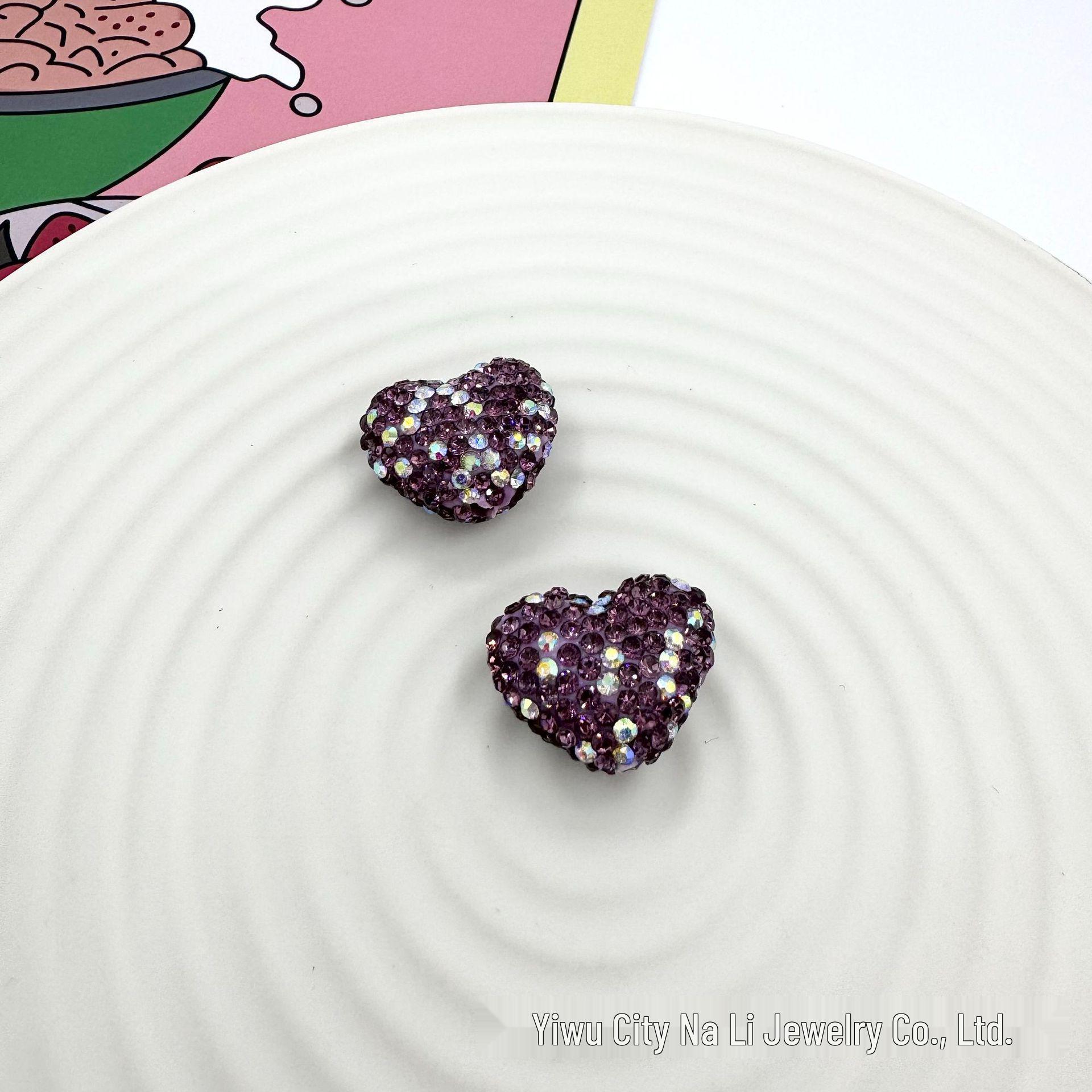 Colorful Polymer Clay Rhinestone Shamballa Beads for DIY Phone Lanyard  Bag Chain Jewelry