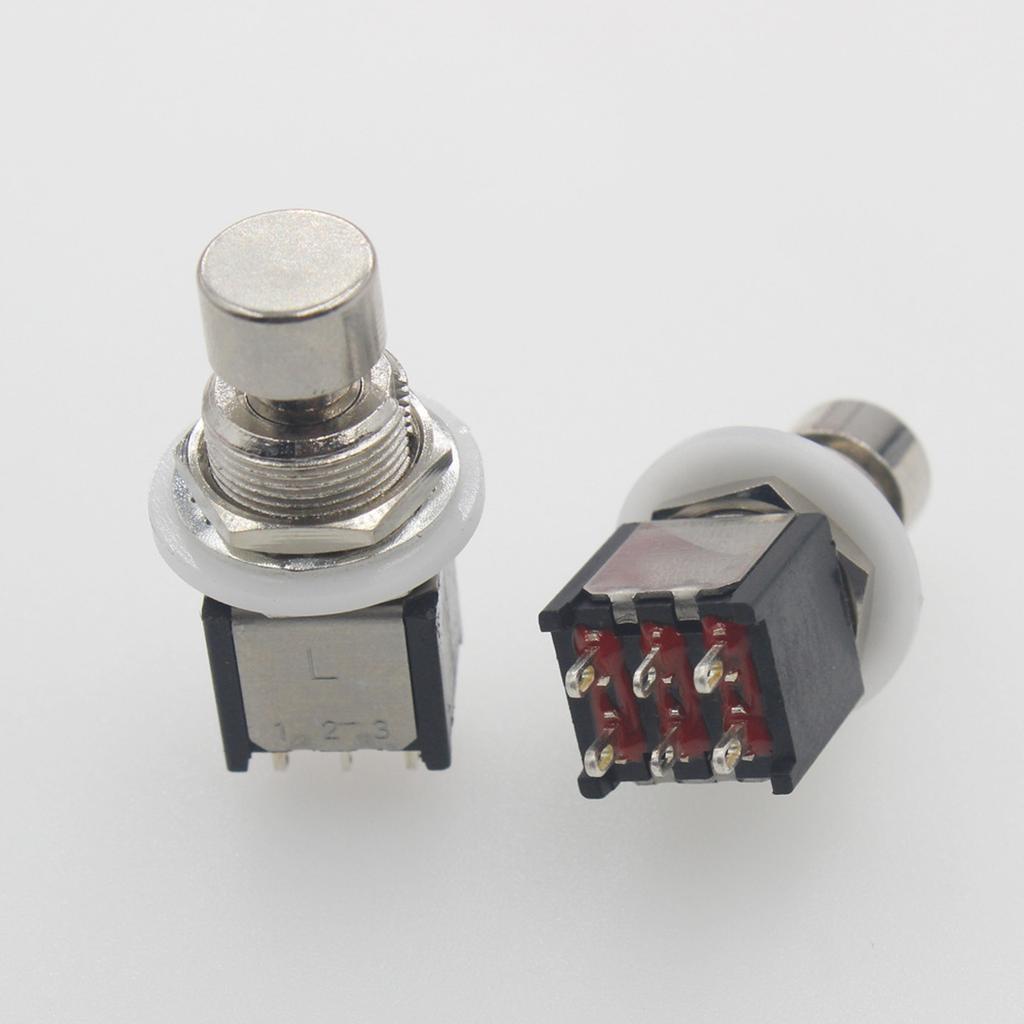 DPDT Rastende Stomps Pedal Fußschalter Ersatz 6 Pin Momentary Stomps Fußpedalschalter Not-Aus-Taste