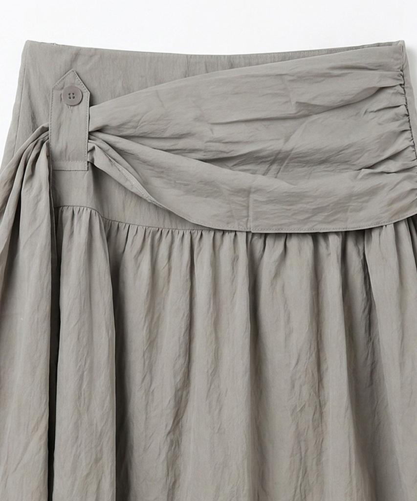 Eilubeu Drape Midi Skirt Aasdsk102C