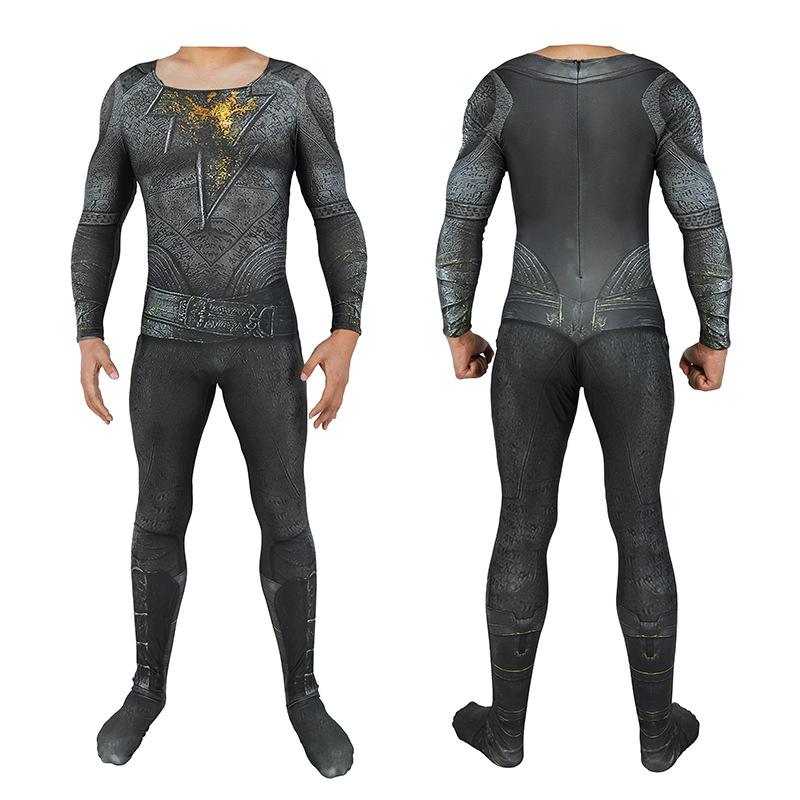 Black Adam Villain Jumpsuit Halloween Costume - Shazam Movie Cosplay Style Child L