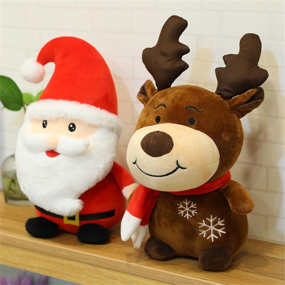 Pillow Animal Doll Elk Stuffed Toys Santa Claus Plush Toys Christmas Plush Toys Snowman Plush Toy