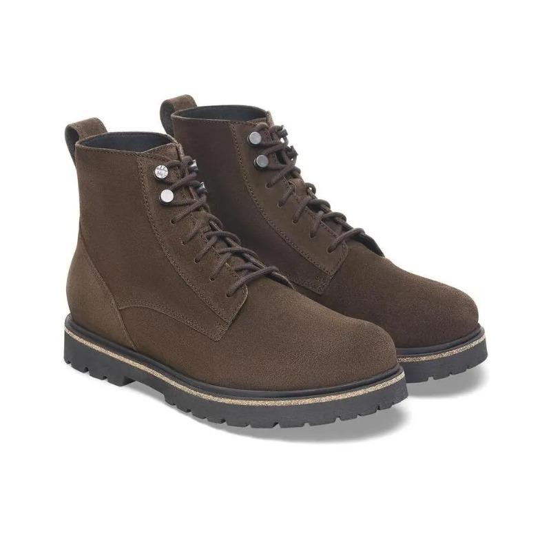 Birkenstock Highwood Lace Mid Men s Suede Comfortable Versatile Ankle Boots Brown Narrow Fit 1028923 39