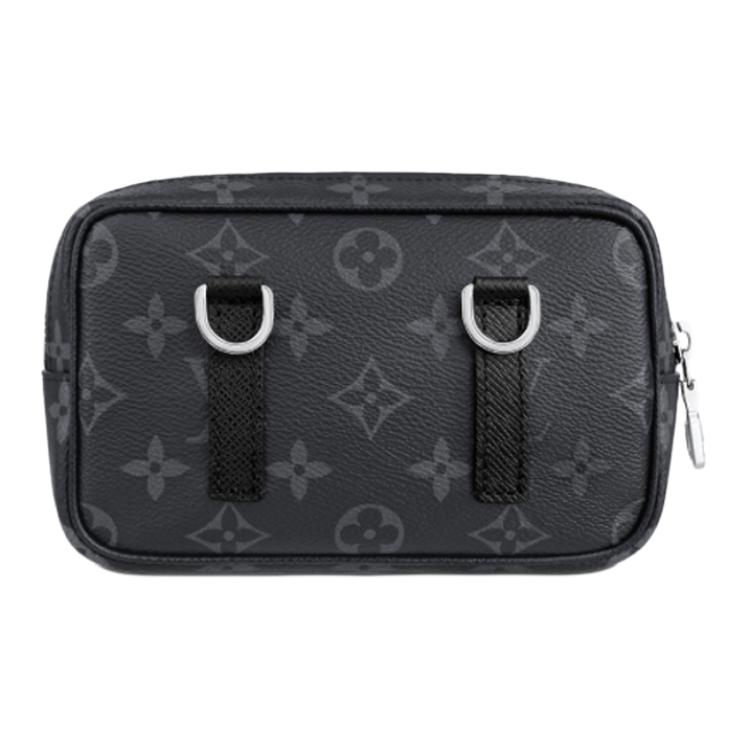 Louis Vuitton Monogram Canvas And Leather Handheld Crossbody Bag Small Men bags Black M30755
