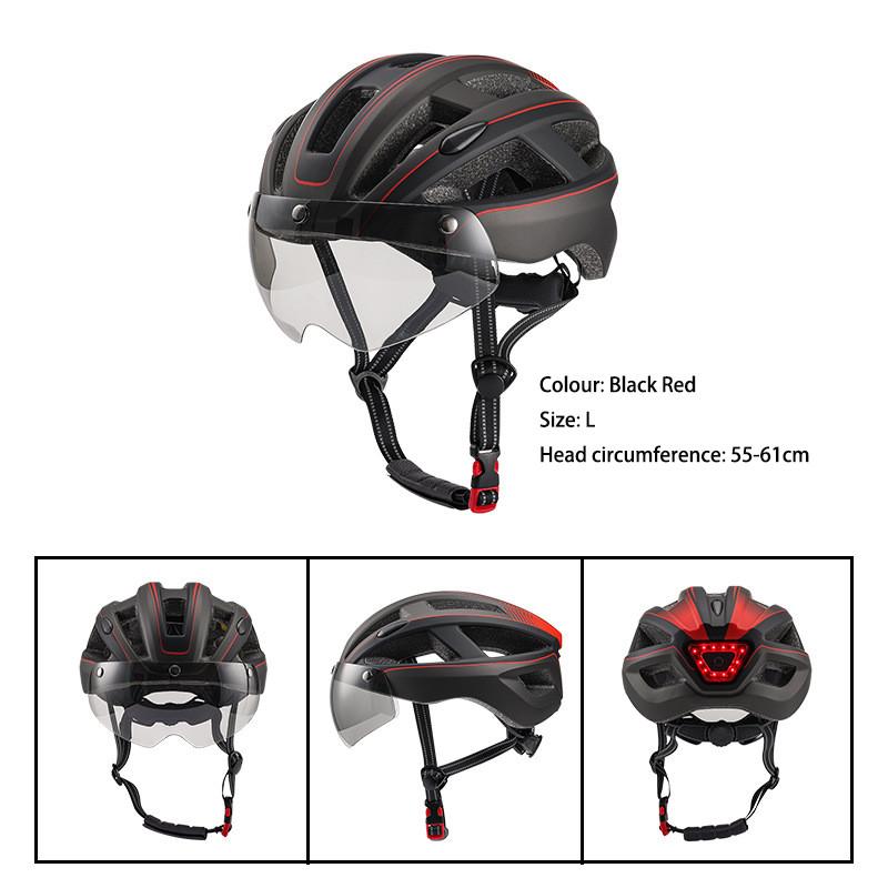 Fahrradhelm mit magnetischer Windschutzscheibe für Erwachsene, Mountainbike, Rennrad, Fahrradhelm, Sporthelm TK006