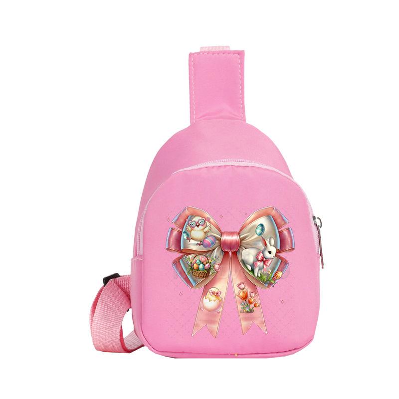 Easter Printed Shoulder Bag Men's and Women's Versatile Casual Children's Breast Bag Crossbody Bag