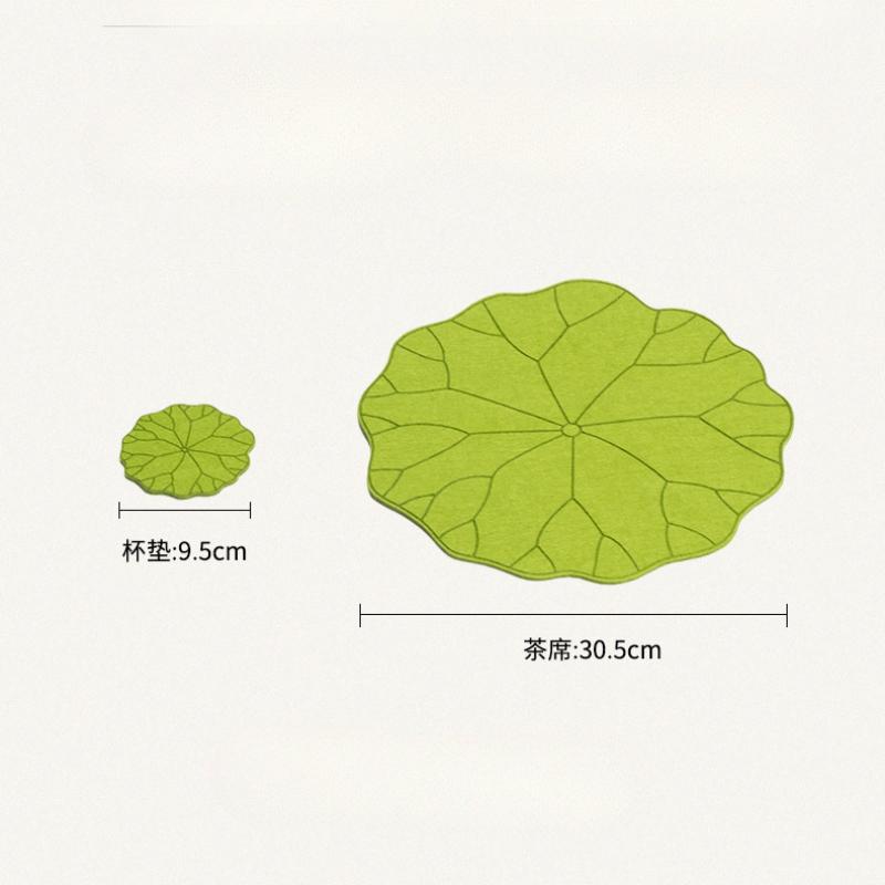 New Chinese cotton and linen lotus leaf coaster coaster home kitchen insulation mat storage mat tea mat