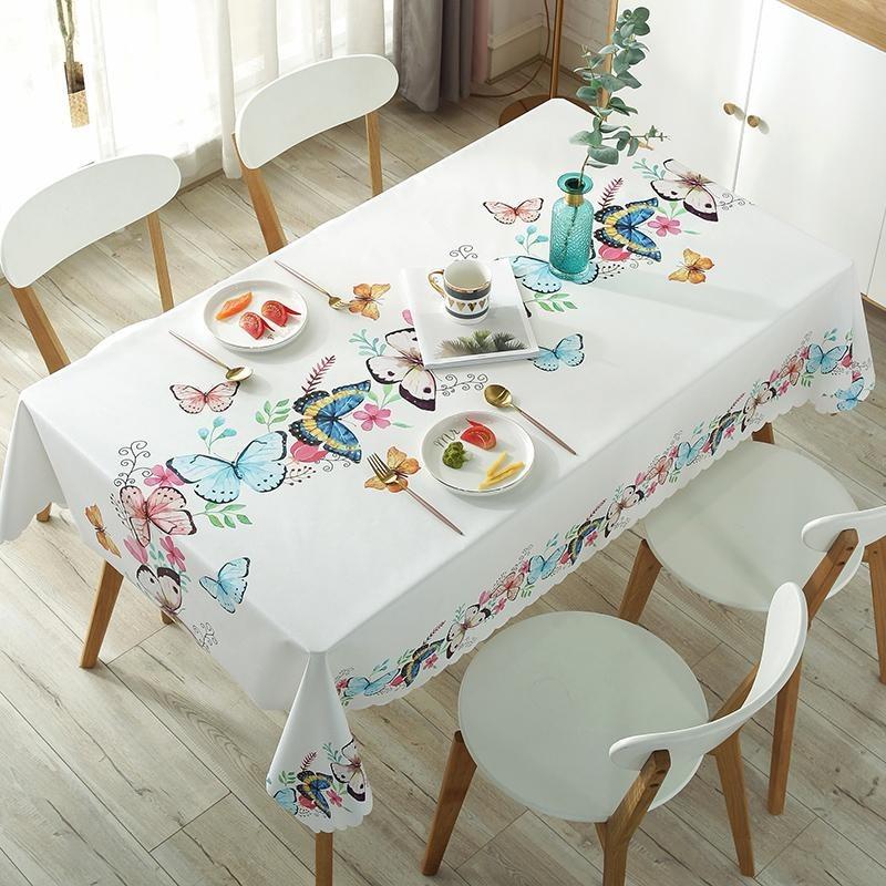 New Printe Rectangle Round Table Cloths Waterproof  Plastic PVC Oilproof Tablecloths Table Cover Home Decor Christmas Tablecloth