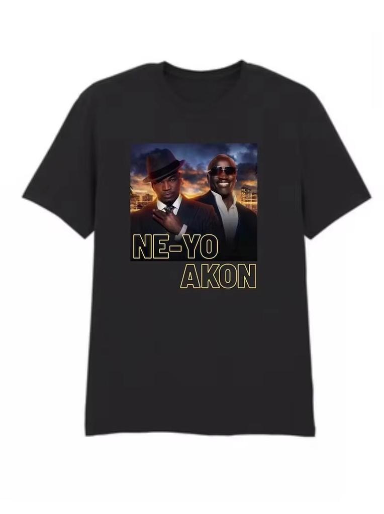 Such Nights di Ne-yo e Akon - Il Tuo Concerto Neyo Akon - Maglietta in Puro Cotone - Maglietta Comoda e Traspirante di Alta Qualità...
