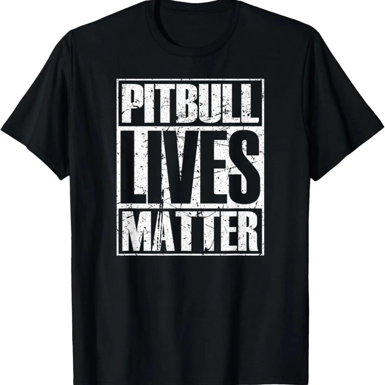Pitbull Lives Matter Pittie Lover Dog Dad Puppy Mom Gift T-Shirt S чёрный