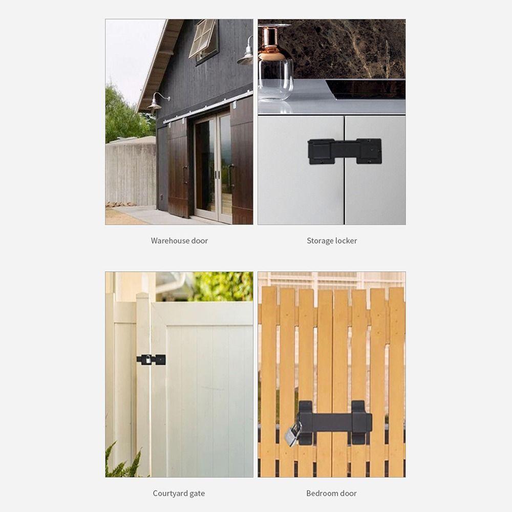 5.5 Inches Barn Door Lock Black Safety Gate Lock Rustic Flip Gate Latch  Fence