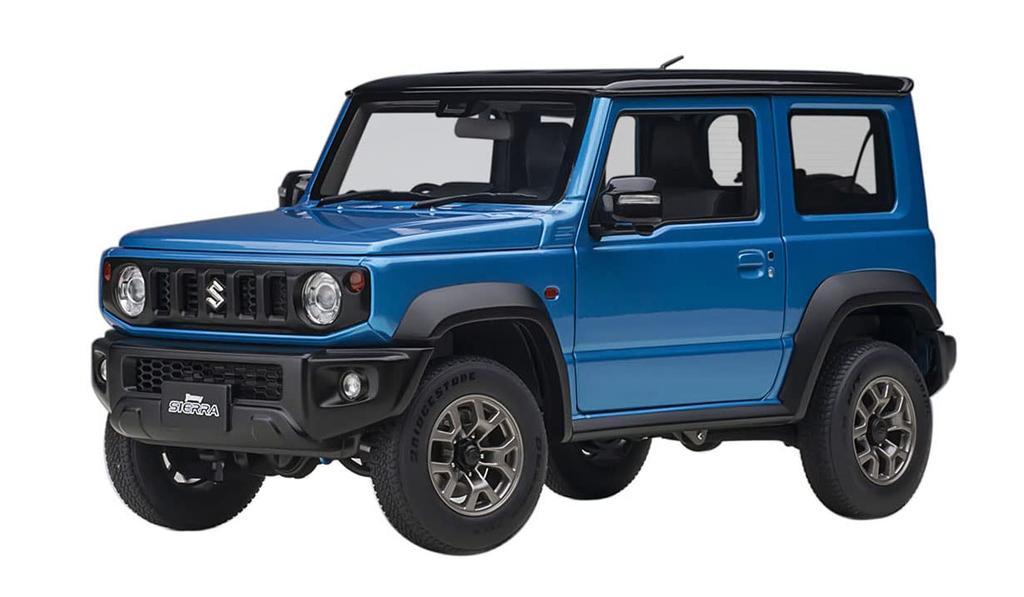 AUTOart Suzuki Jimny Sierra Blue Roof Finished Product 78507 1/18 (JB74) Metallic/Black