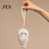 Bag-mounted Car Ornament Magnetic Seal Plush Keychain, Cute Stuffed Animal Keyring, Soft Short Fabric Charm Plushie for Bag Purse, Fridge Magnet Gift