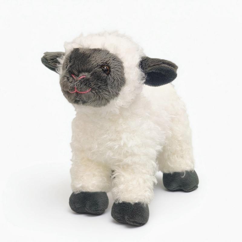 20Cm Cute Black Face Sheep Plush Toy Stuffed Animal Lamb Doll For Kids Birthday Gift Home Office Desk Decoration Soft Companion