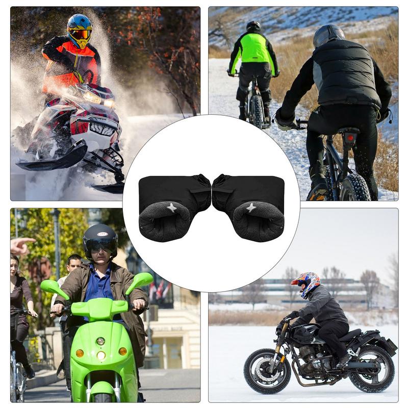 Riding Equipment For Motorcycle Grips Cold Protection Gloves Plus Velvet Electric Car Snowmobile Winter Warm Rider Handle Cover