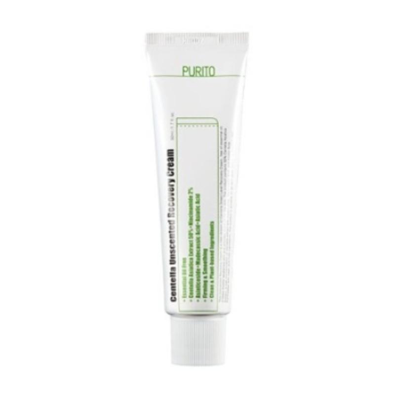 Purito Crème Réparatrice Centella Sans Parfum 50ml – Hydratant Sans Parfum pour Peau Sensible, Crème Apaisante Cica pour Réparation de la Barrière Cutanée