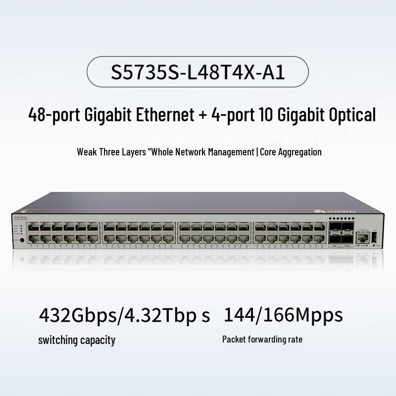

Huawei Kunpeng S5735S-L48T4X-A1 48-Port Managed 10 Gigabit Switch