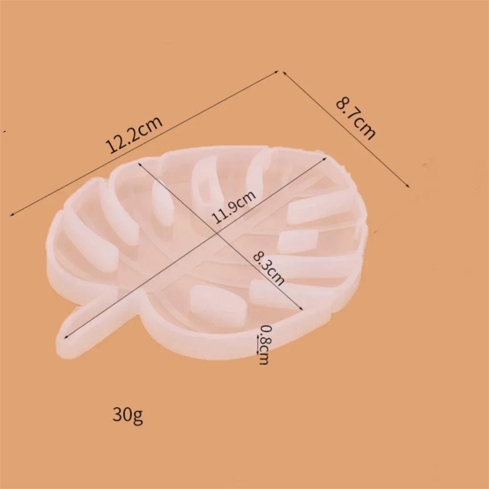 Silicone Molds Monstera Leaf for DIY Cement Plaster Coaster Tray Making Supplies Home Decor Display Plate Resin Cup Mat Mould