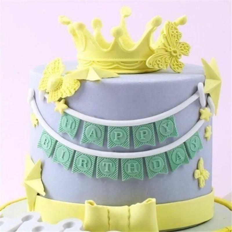 Pretty 1PCS 3D Tool Cupcake Crown Shape Gumpaste Mold Cake Decoration Convenient Various Occasions Household Kitchen Baking Tool