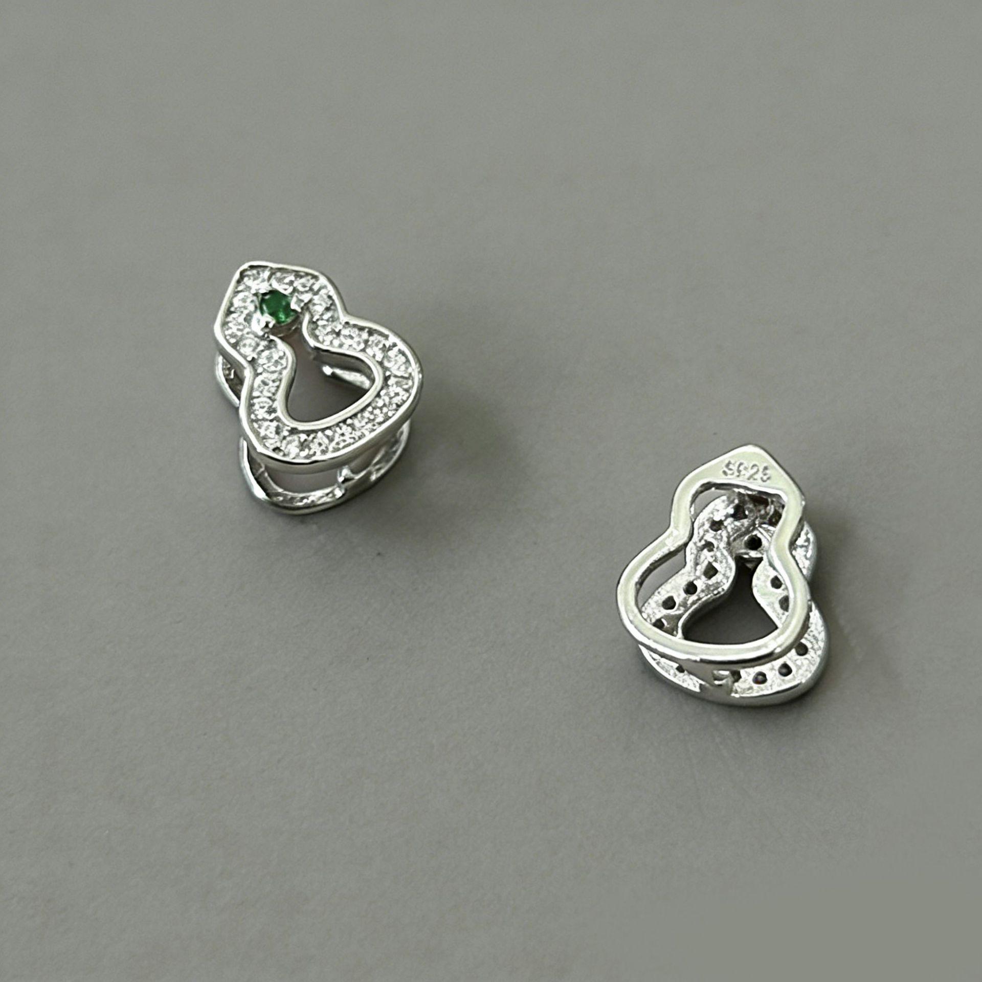 Handmade S925 Sterling Silver Gourd-Shaped DIY Bracelet Components