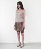 Kasel Volume Mini Sheer Skirt, Wine