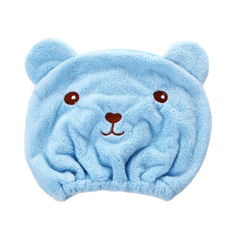 

Прекрасное полотенце-шапочка для сушки волос «Милый медвежонок» из мягкой микрофибры, быстро сушит волосы, шапочка для душа, взрослая, утолщенная, впитывающая, для купания
