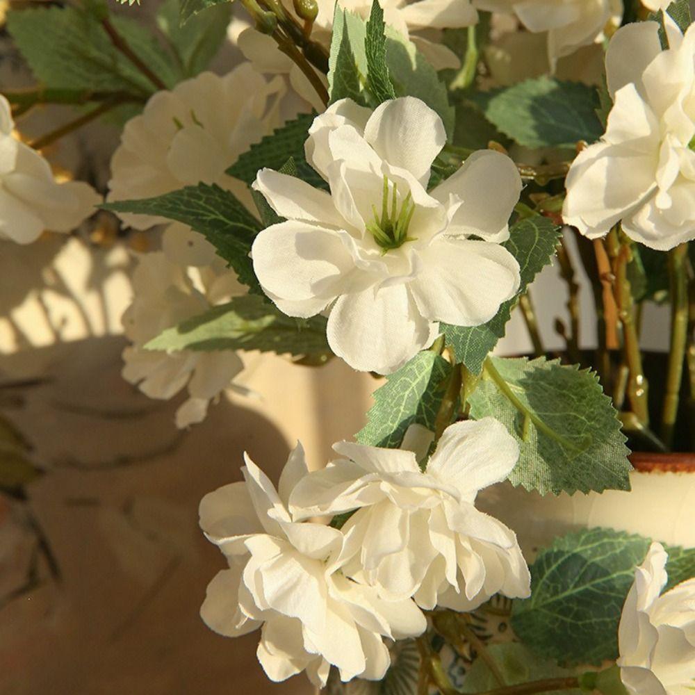 45CM Length Artificial Camellia Flower Silk Material Flower Arrangement  Wedding Decoration