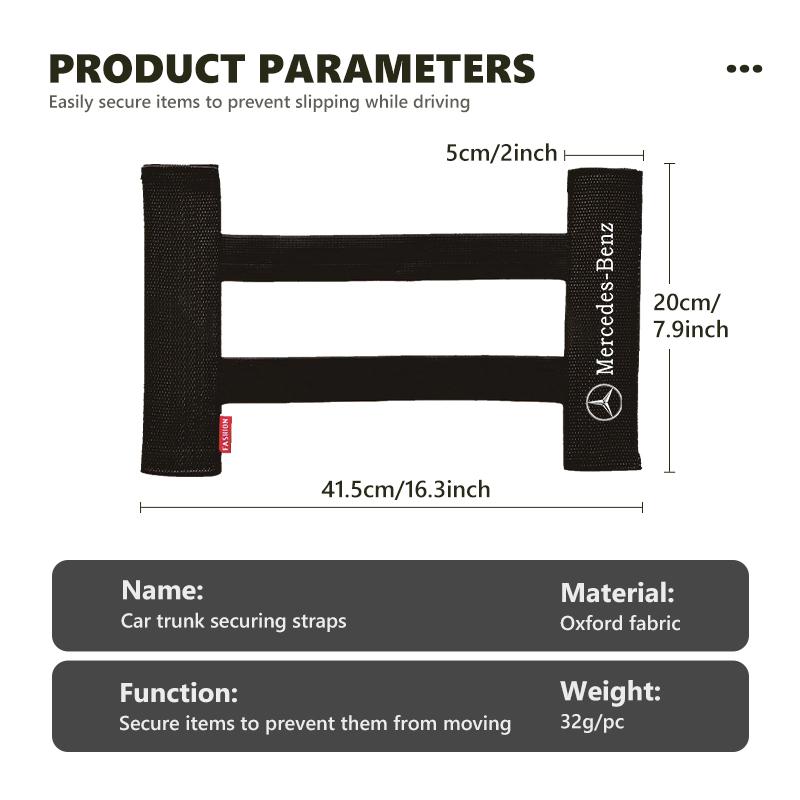 For Benz Car Trunk Organizer Elastic Fixing Belt Storage Bag Tapes Luggage Fixing Belt AMG W213 W124 W108 W126 Exclusive W204 GP1