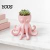 Resin Garden Planter 3D Printed Octopus Vase, Shaped Flowerpot, Creative Pot, Porch Flowerpot Funny Animal Statue for Indoor Outdoor Plants
