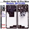 Middle Frame Housing For Xiaomi Redmi Note 10 Pro Note 10Pro Max Middle Frame Holder Cover Bezel with Side Key Parts