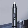 USB Rechargeable Electric Nose Hair Trimmer with LED Display-Painless Facial Hair Removal Device Type-C Charging
