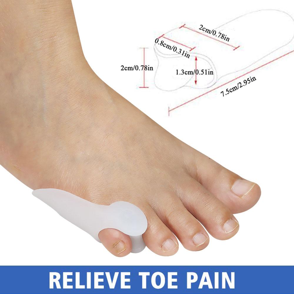 2/4Pcs Gel Tailor's Bunion Pads Pinky Toe Bunion Corrector Little Toe Separator Protector for Calluses Blisters and Corns