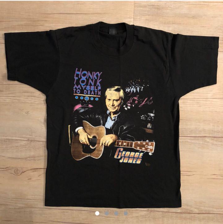 

George Jones Cotton Black Men S234XL T Shirt LY068 Unisex T-Shirt XXXXL