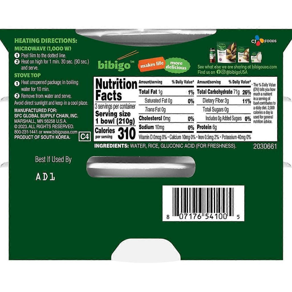 Bibigo Senza Glutine e Vegano Riso Express Appiccicoso Bianco - 22.2oz