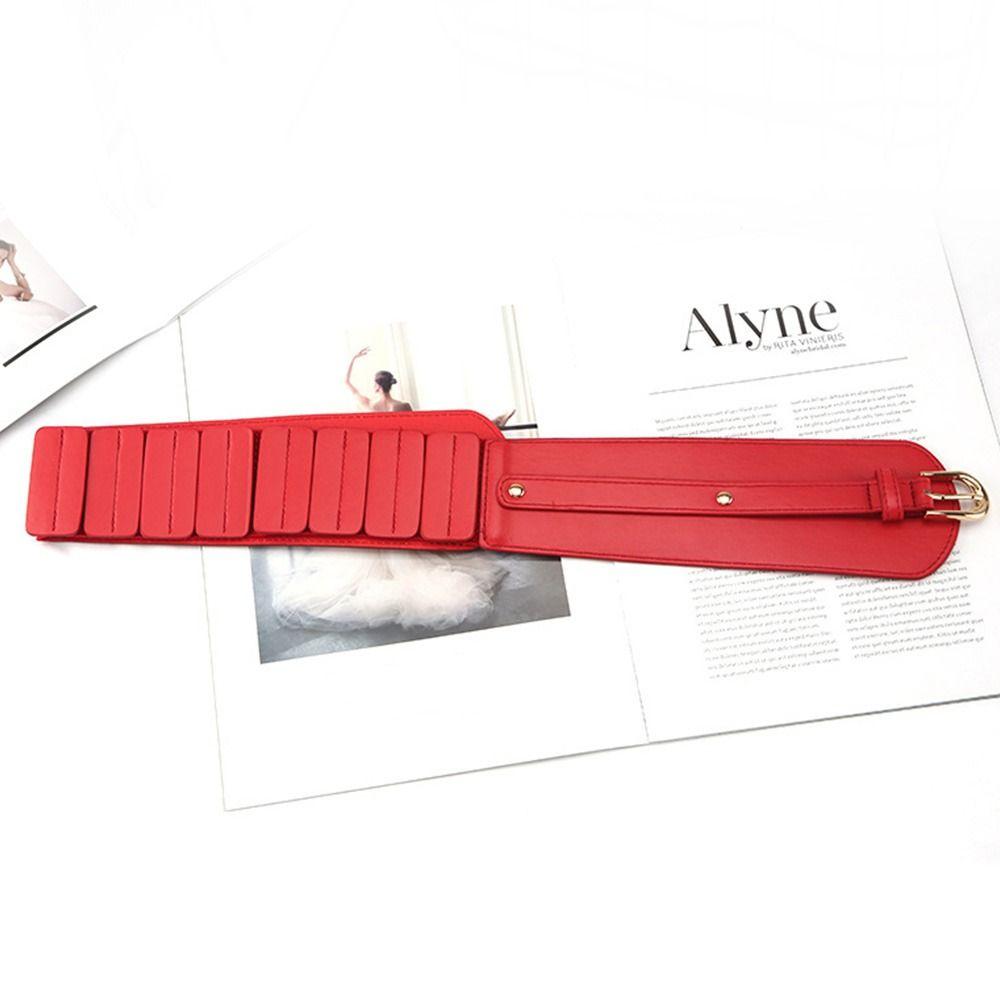 Skirt Dress Coat Casual Leather Waistband Elastic Corset Band Luxury Wide Belts Stretch Cummerbunds