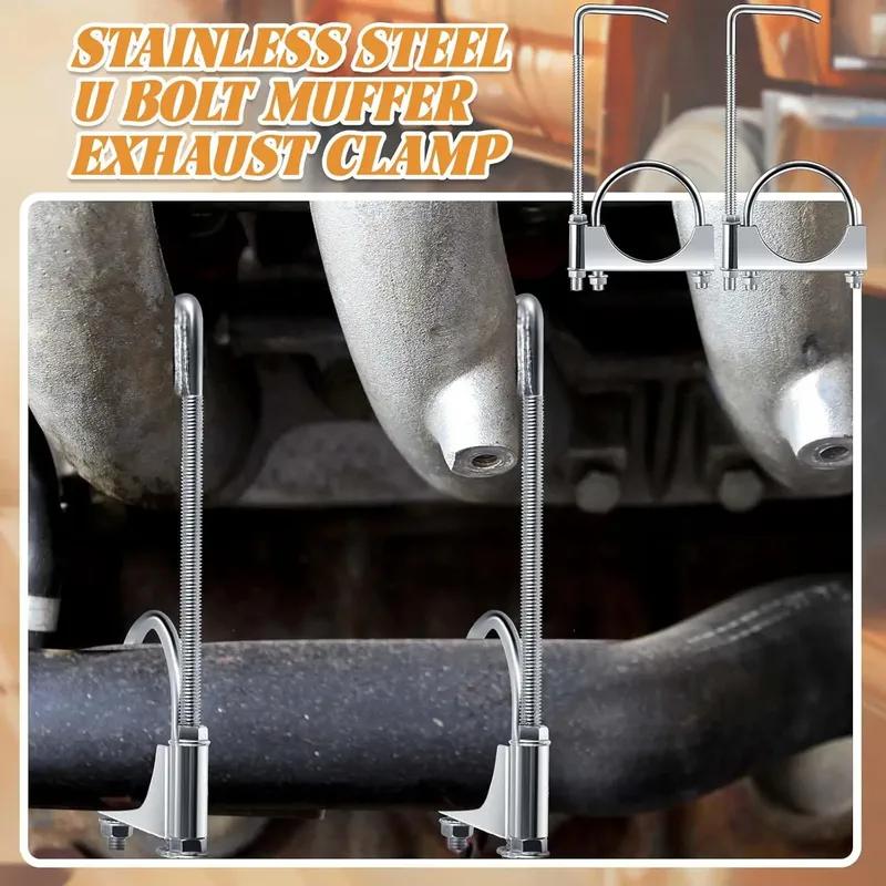 Automobile Exhaust Clamp Hook 2.5Inch/3Inch Exhaust Clamp with Hanger Exhaust Clamp Clamp with Hanger Rear Muffler Hanger