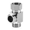 3 Way Brass Chrome Diverter G1/2" T Shape Adapter Value for Shower Arm Mounted
