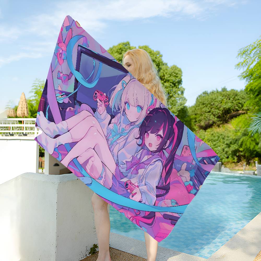 Needy Girl Overdose Bath Towel Microfiber Soft Water Absorbing Breathable For Girl Kids Decorative Cartoon Beach Towel