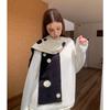 Stylish Double-sided Polka Dot Knitted Scarf Female Autumn and Winter Warm Student Atmosphere Retro Versatile Scarf Wholesale